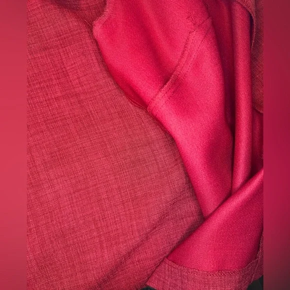 NWOT Anna Maxwell Red Textured Jacket w/ Wooden Buttons Plus Size 16WP - Picture 9 of 16